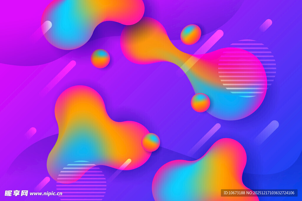炫彩流体抽象图案背景
