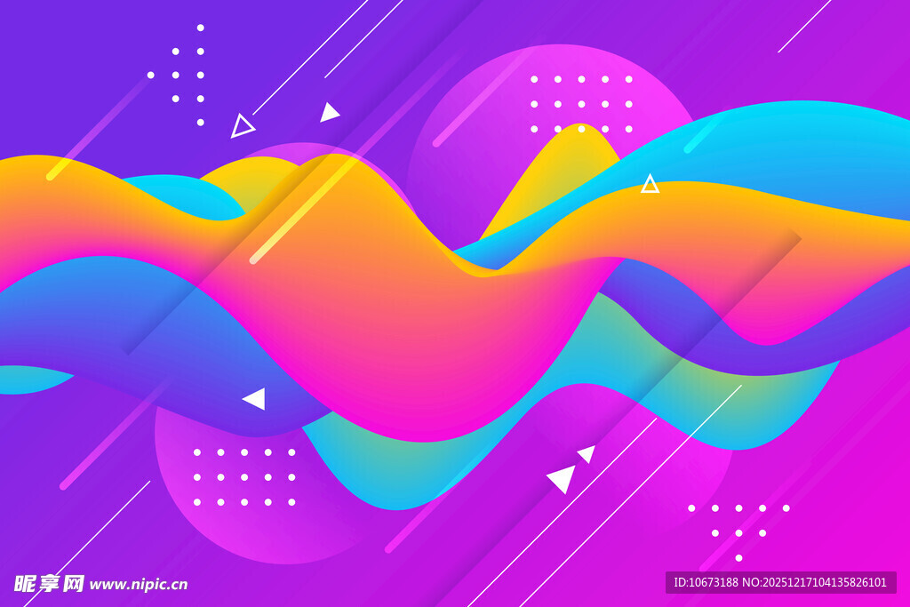 绚丽多彩流体渐变背景图