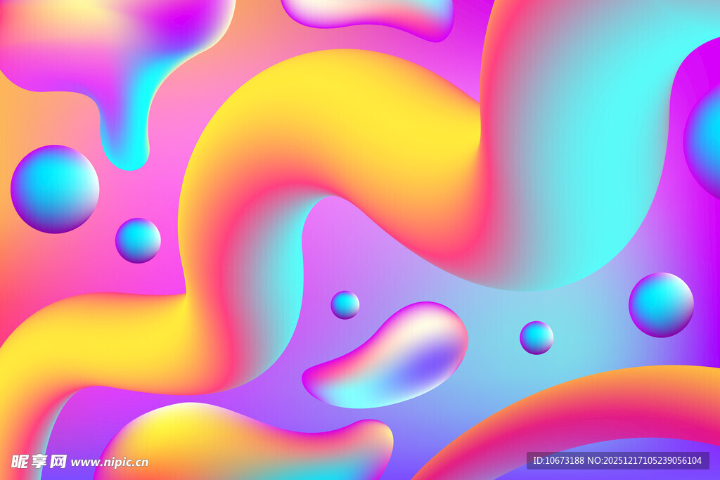 梦幻流体渐变艺术背景图