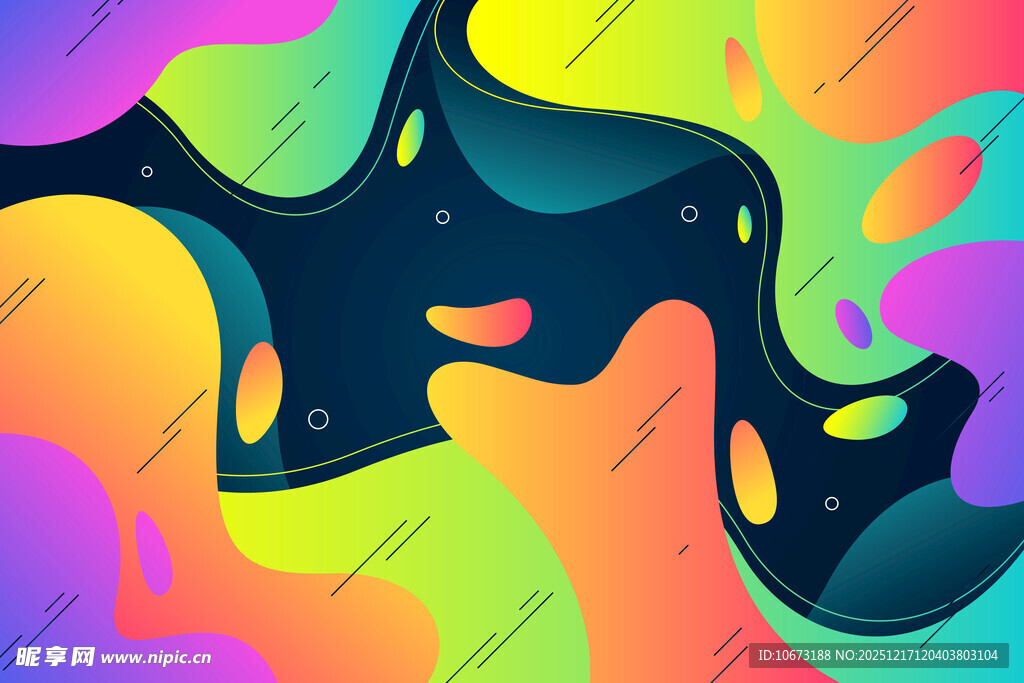 梦幻流体渐变抽象艺术图