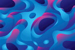 梦幻蓝紫流体抽象图案