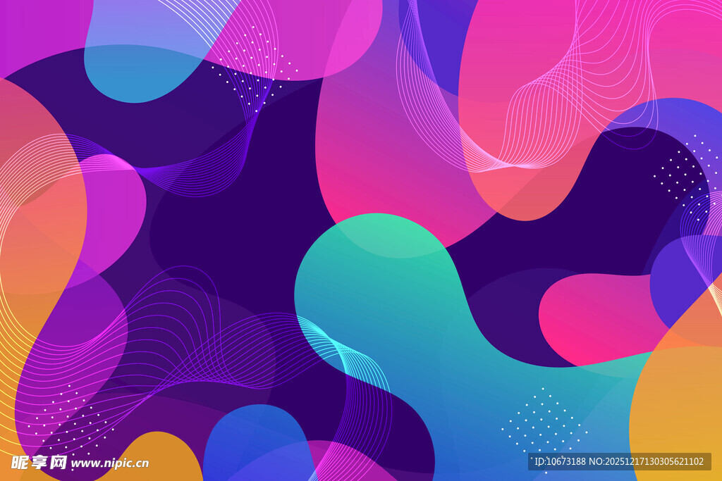 多彩流体抽象图案背景