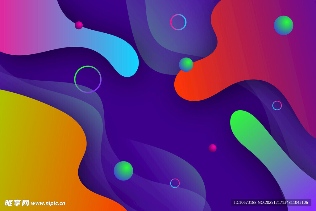多彩流体抽象艺术图案