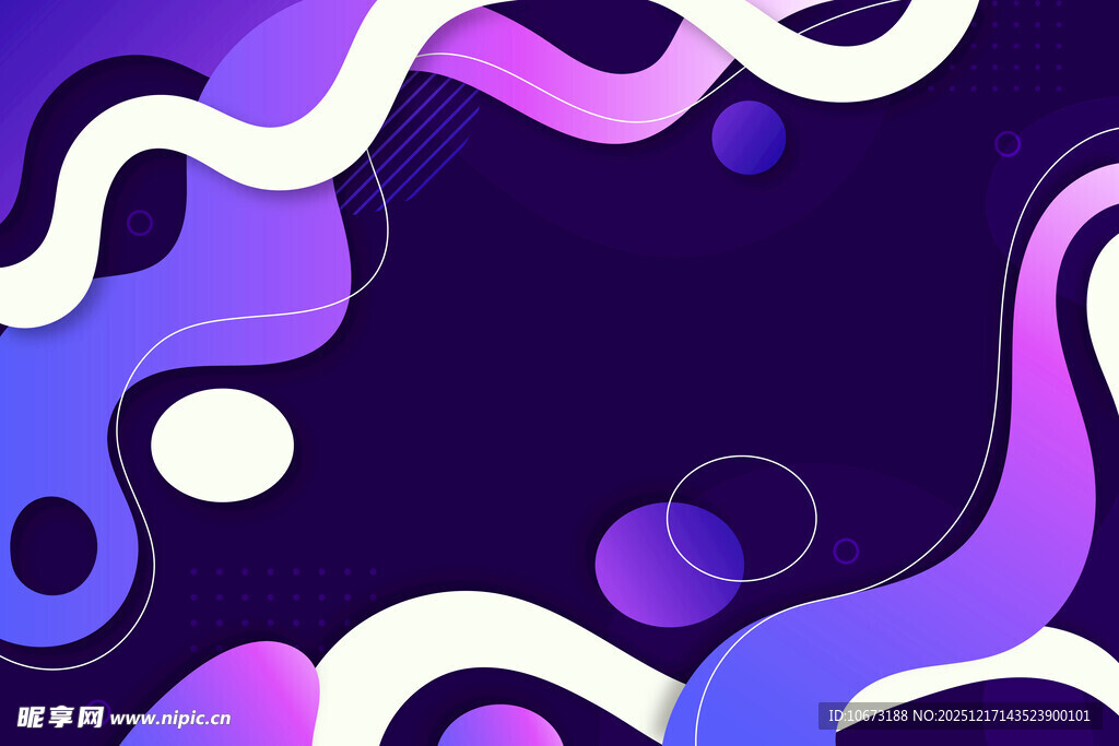 梦幻渐变流体抽象图案