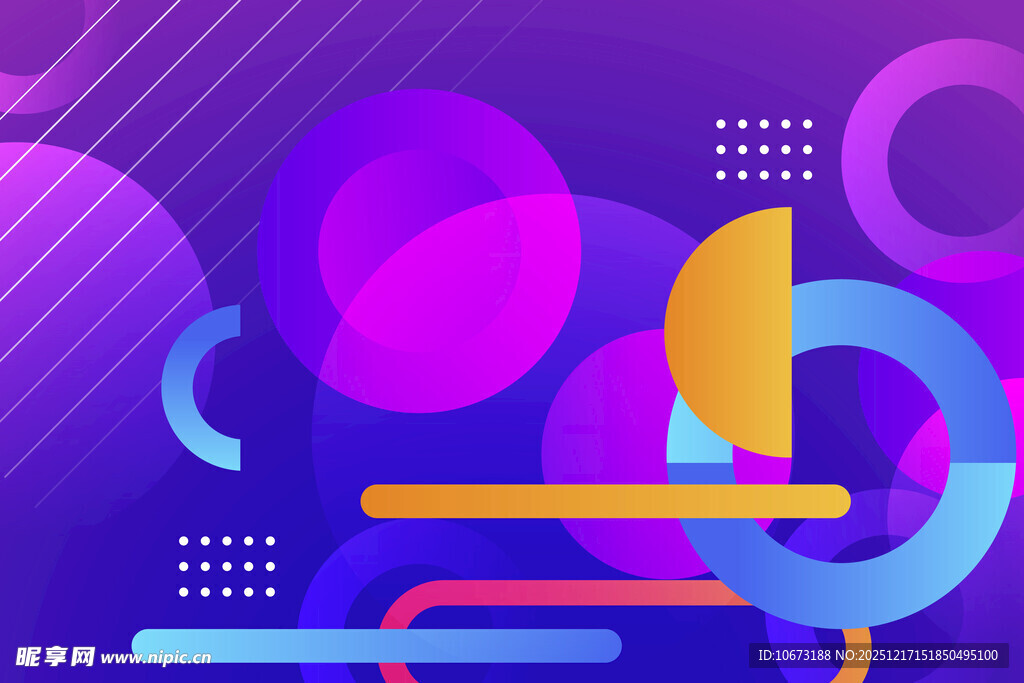 多彩几何抽象图形背景