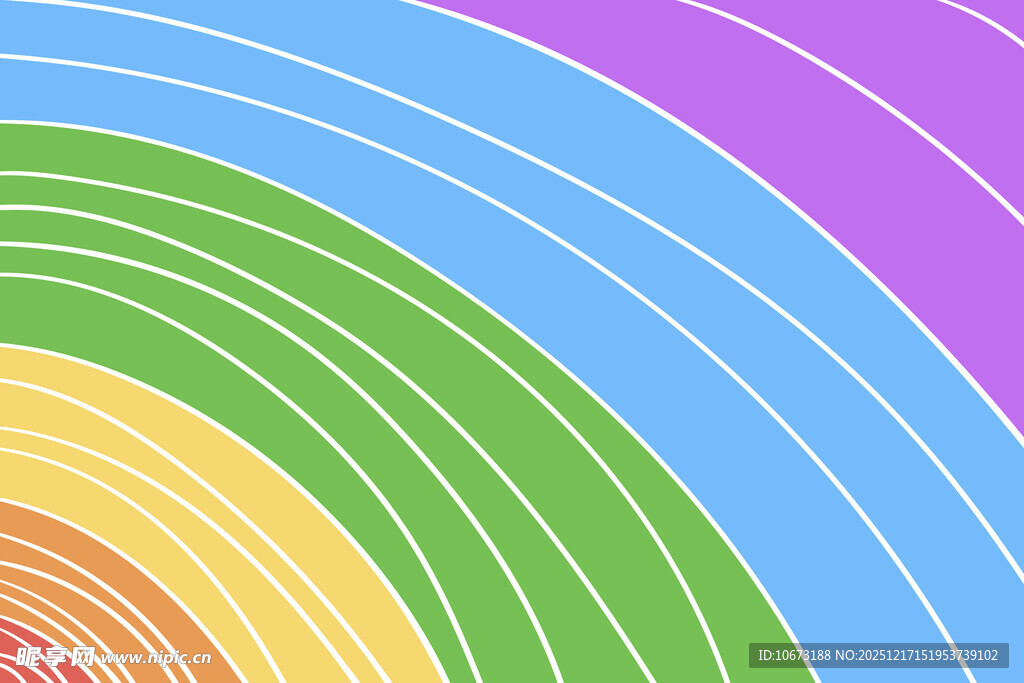 多彩弧形线条背景图案