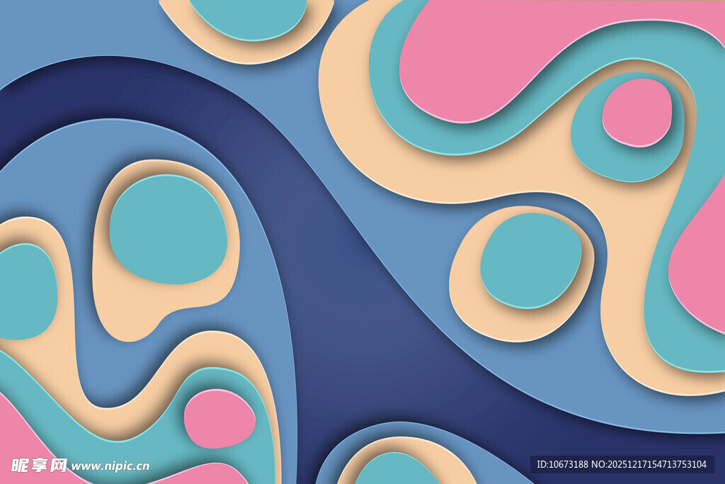 梦幻渐变流体抽象图案