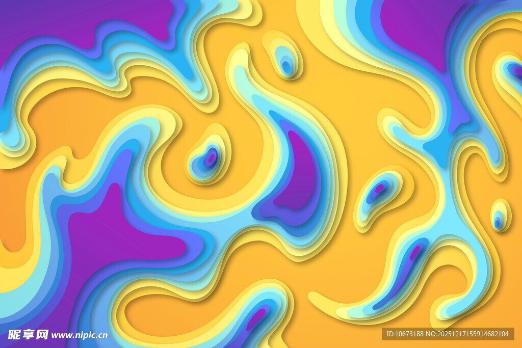 梦幻流体渐变抽象图案