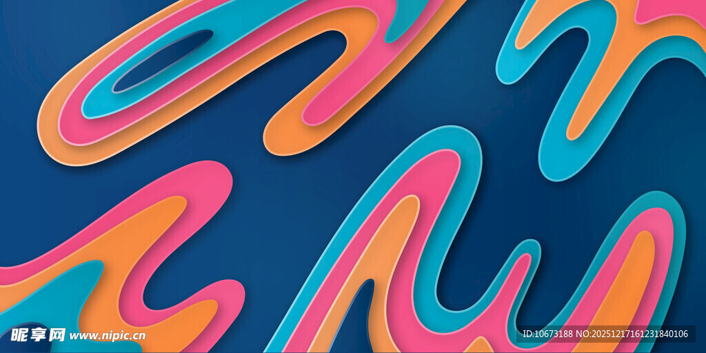 炫彩流体抽象图案设计