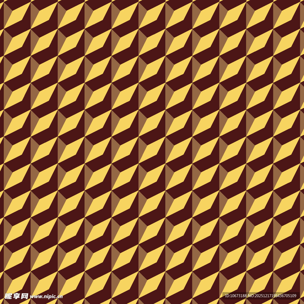 几何图案黄色立体纹理背景