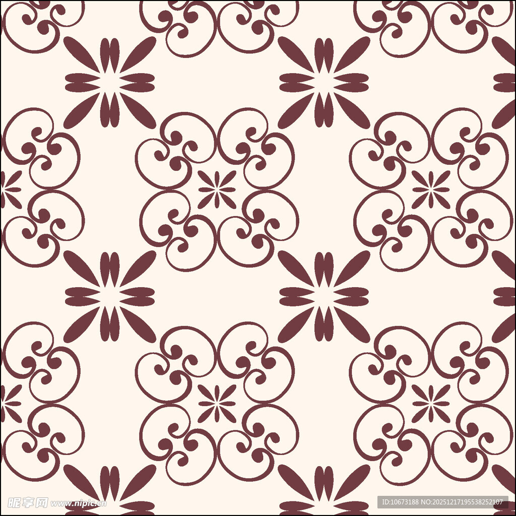 复古花纹几何图案背景