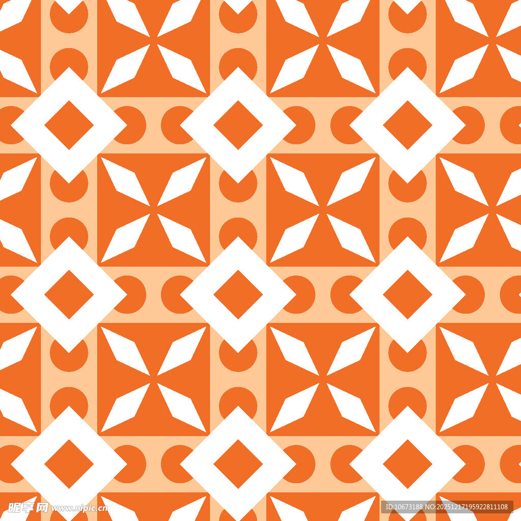 橙色几何图案装饰背景