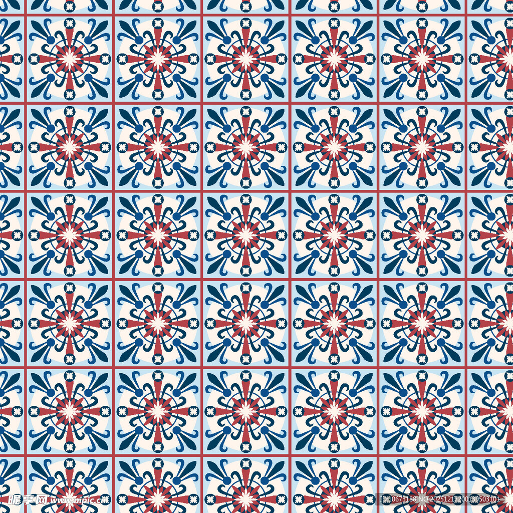 几何图案瓷砖纹理设计