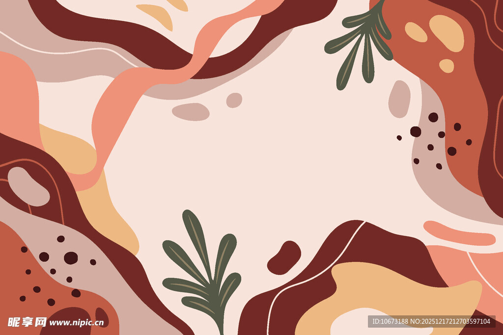 抽象多彩植物纹理背景图