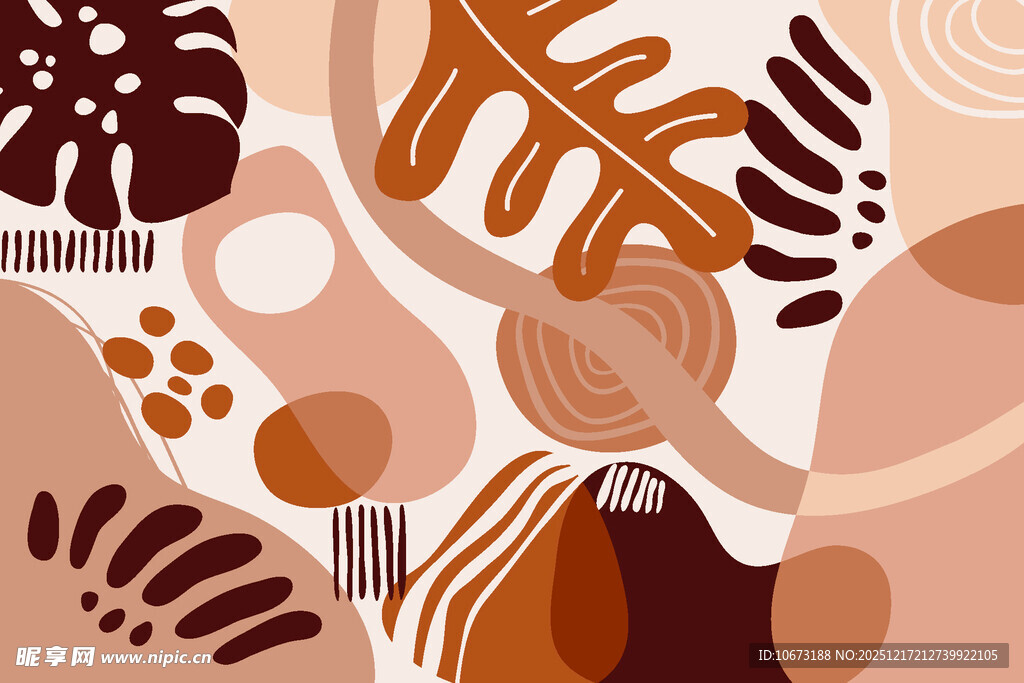 抽象植物图案背景设计