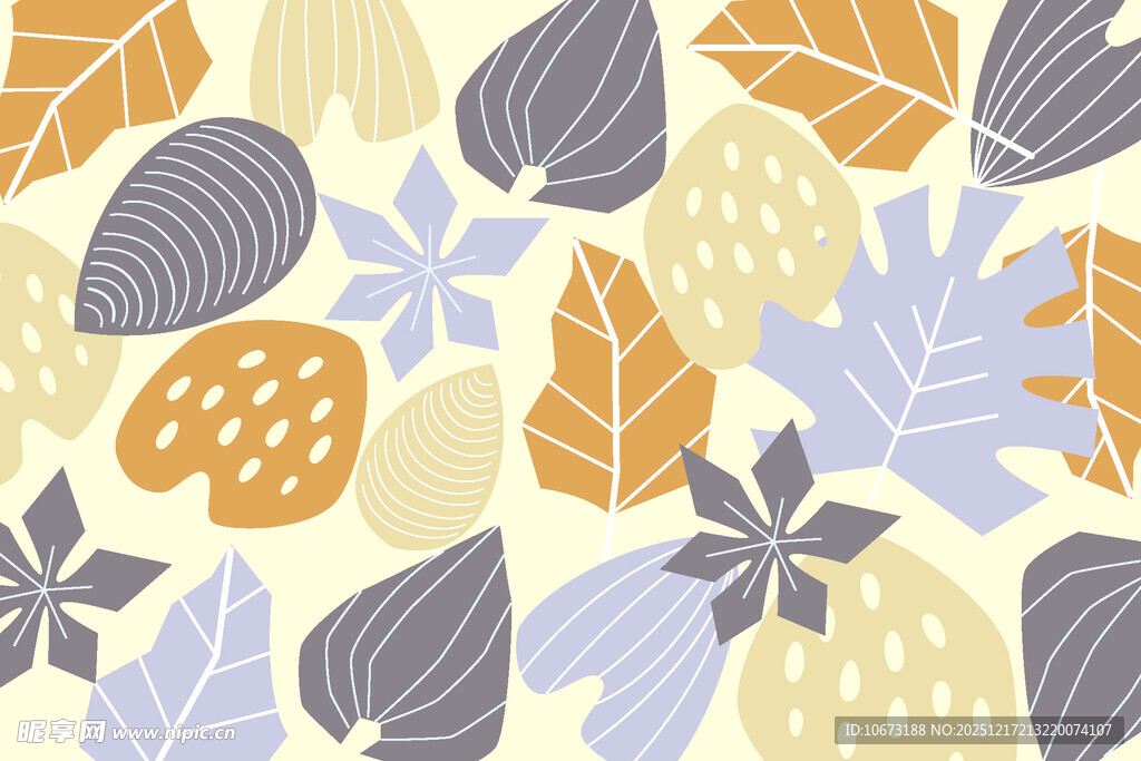多彩秋叶图案背景设计