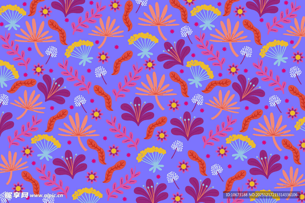 多彩花卉图案背景