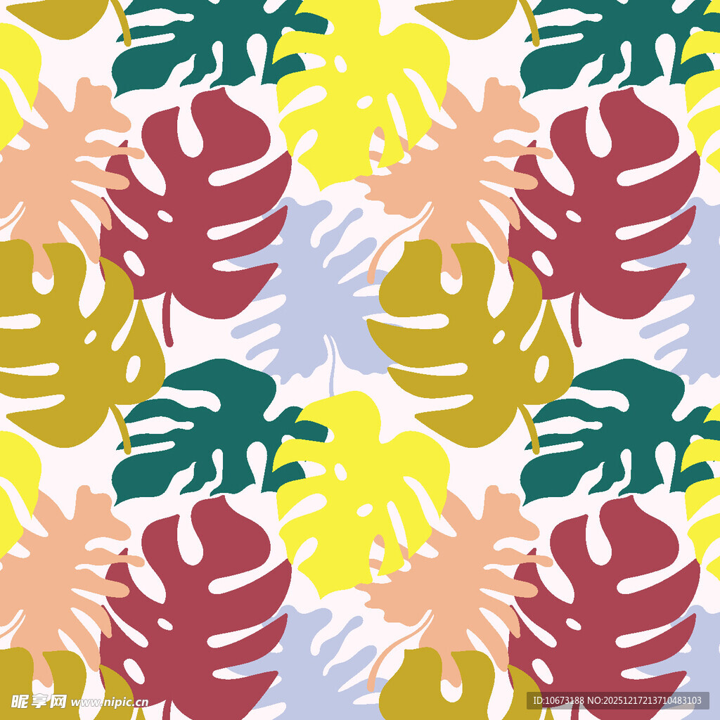 热带植物图案背景