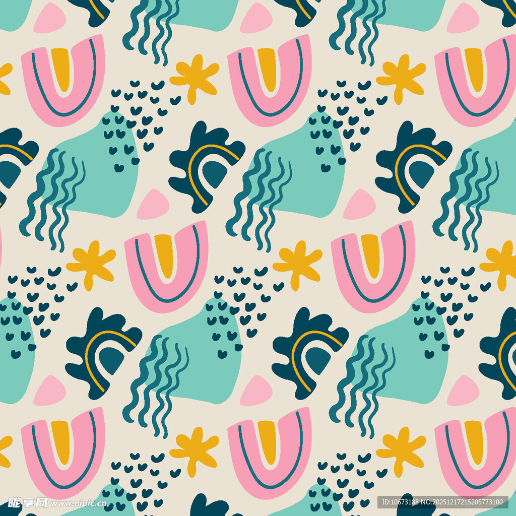 海洋风多彩图案背景