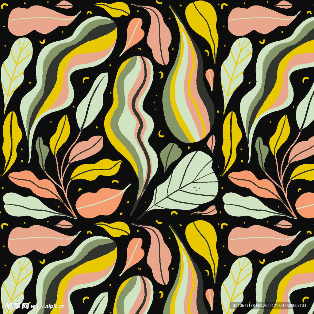 抽象几何花卉图案纹理