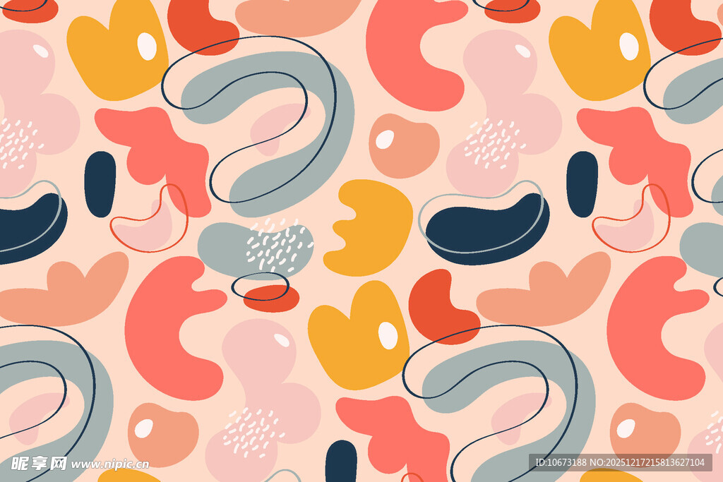 多彩抽象图案背景设计