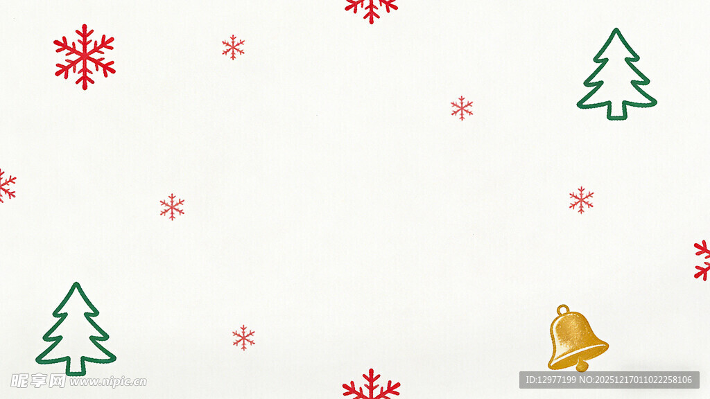 圣诞元素装饰的简约背景