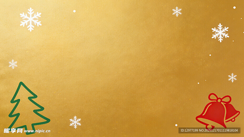 金色圣诞背景装饰元素