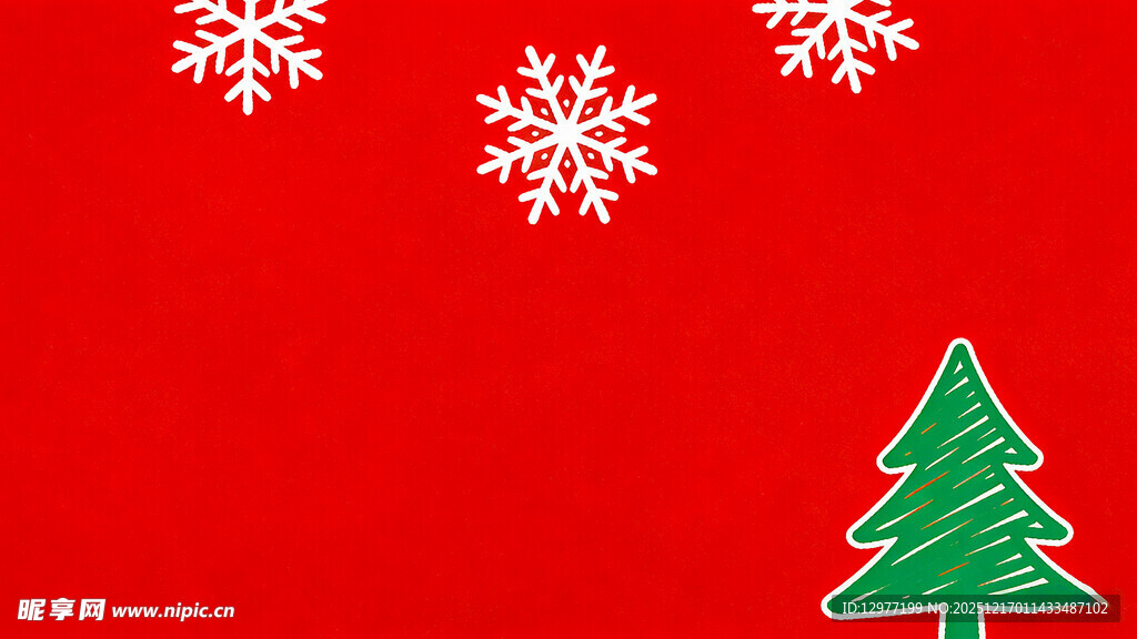 红色背景的圣诞元素
