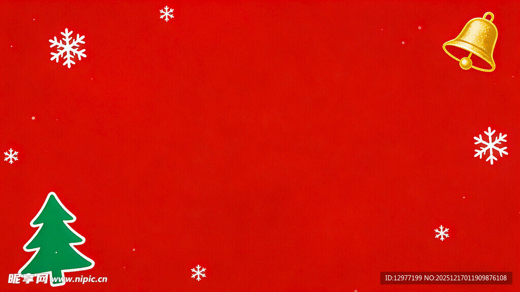 红色圣诞背景图