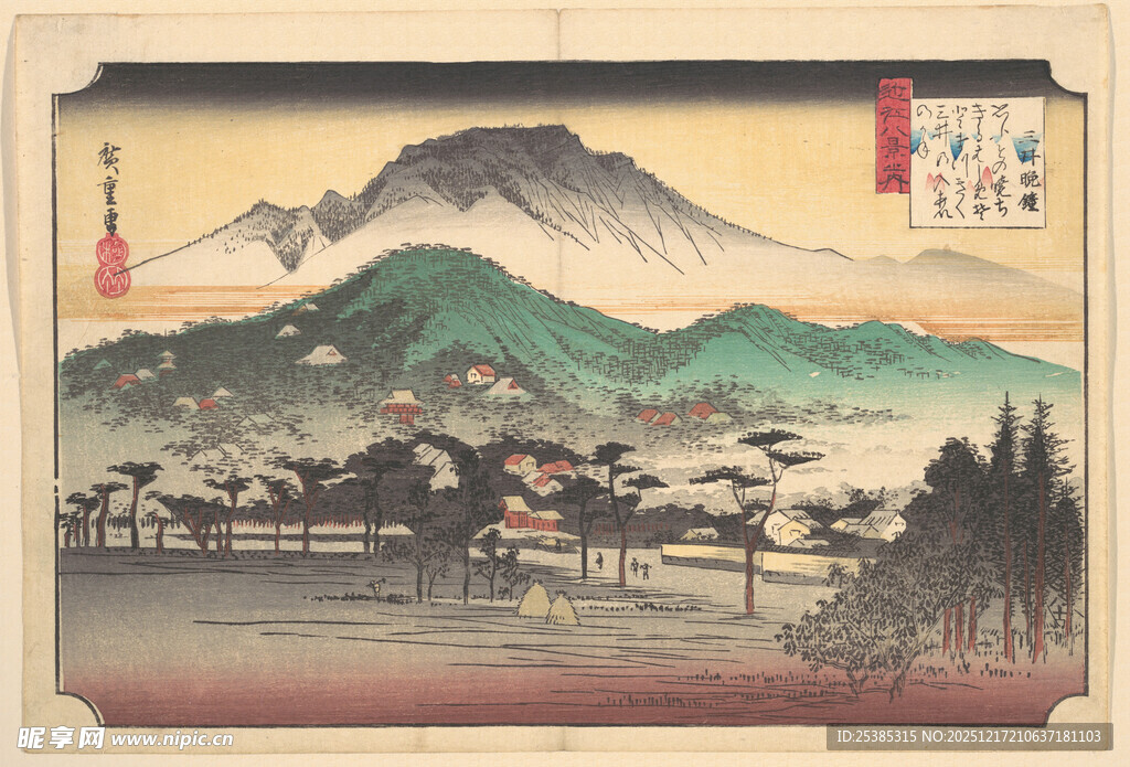 日式山水风景绘