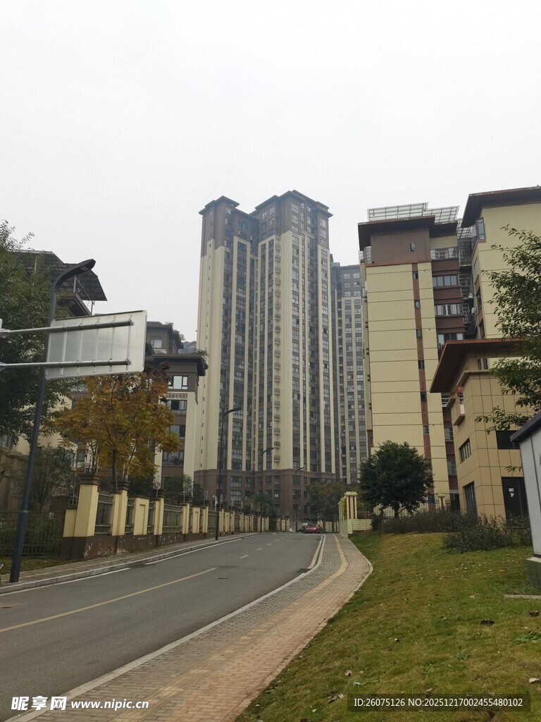 城市住宅区道路景观