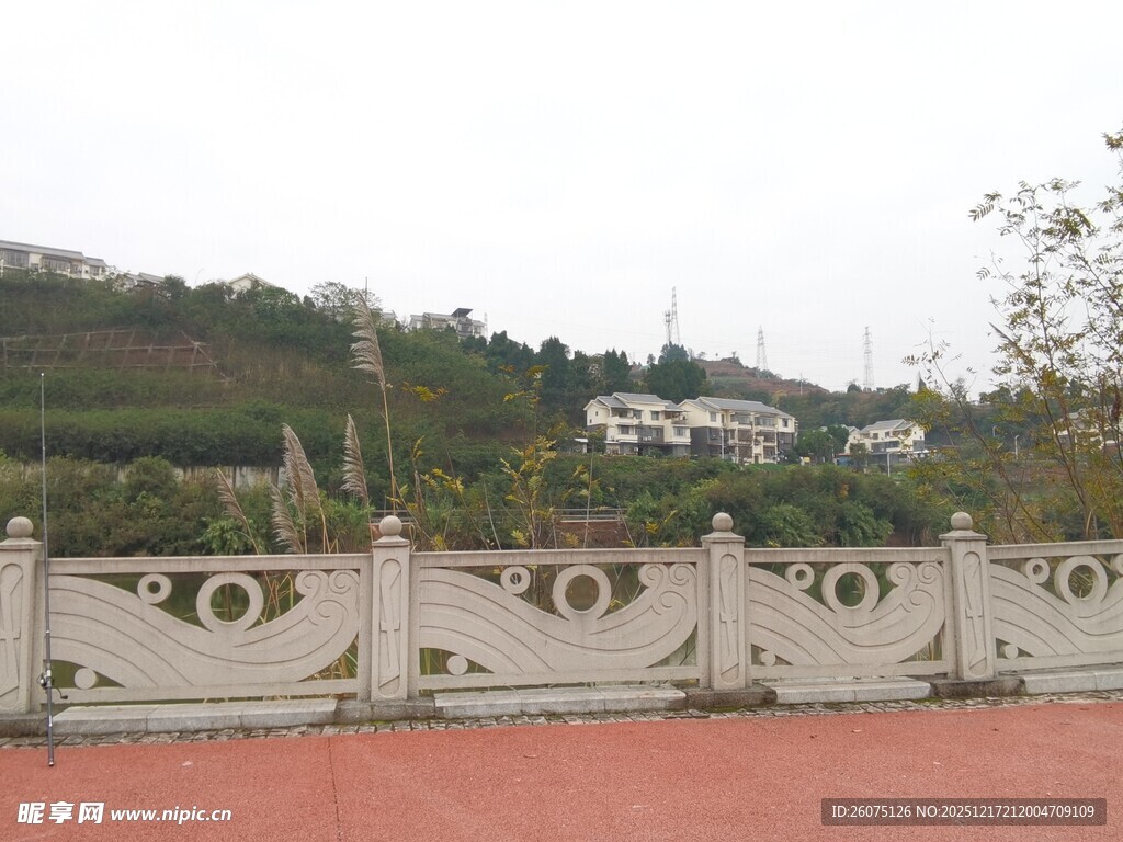 户外精美雕花围栏景观