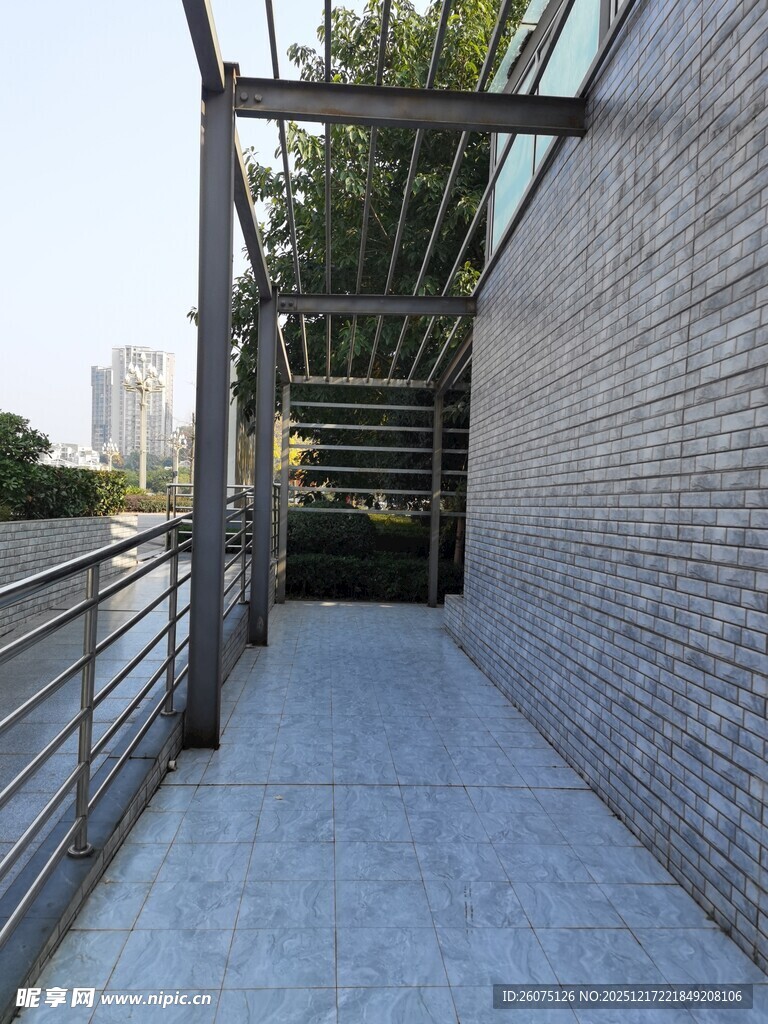 现代风格户外走廊景观