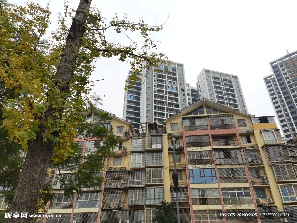 错落有致的城市居民楼