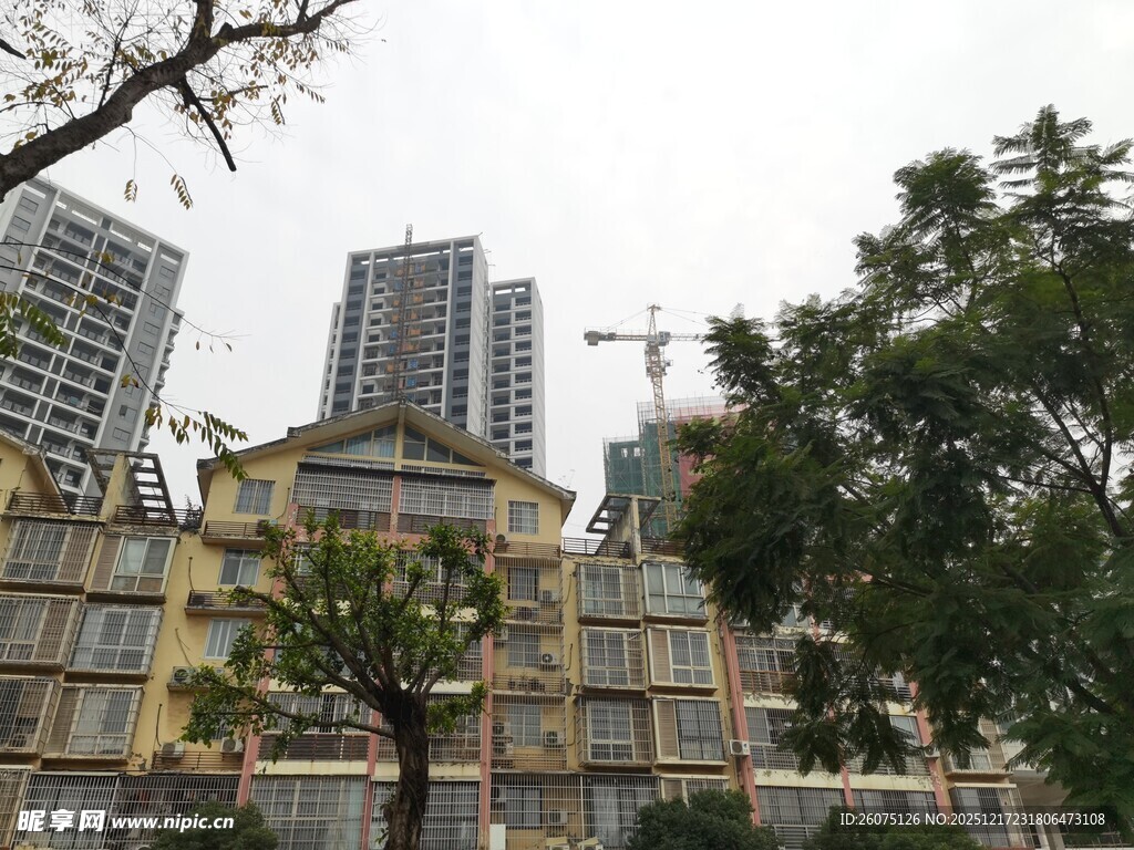 城市中的多彩建筑与高楼