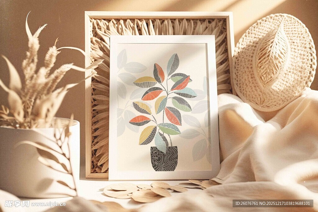 壁画相框海报样机图片