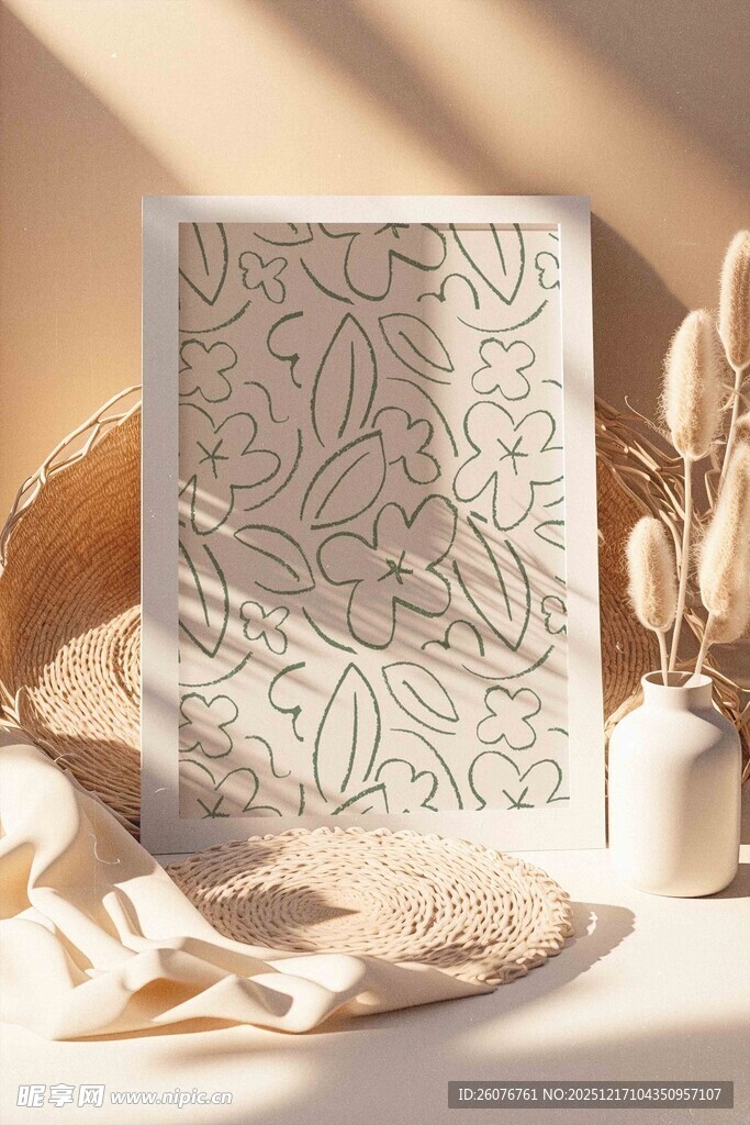 壁画相框海报样机图片