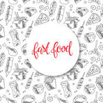 手绘美食图案背景