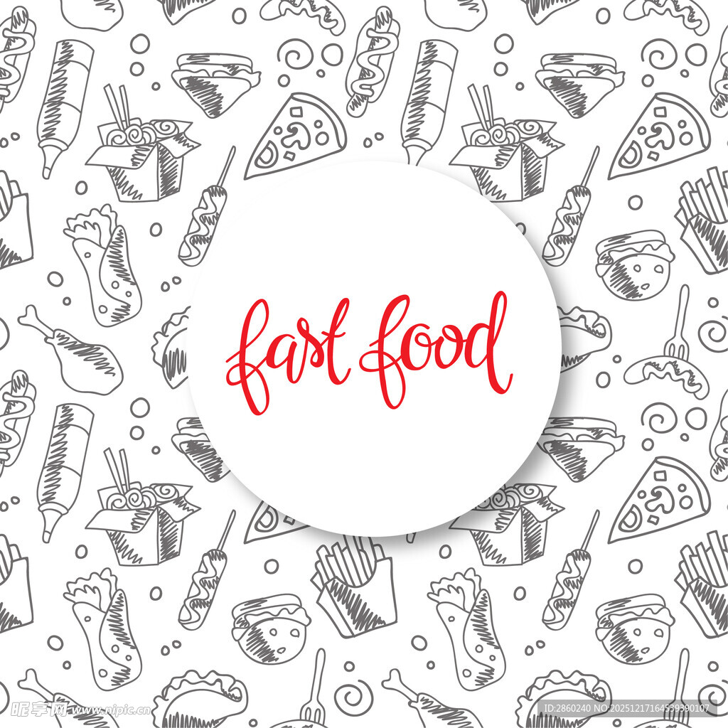 手绘美食图案背景