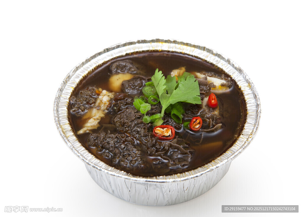 锡纸装的美味特色炖菜