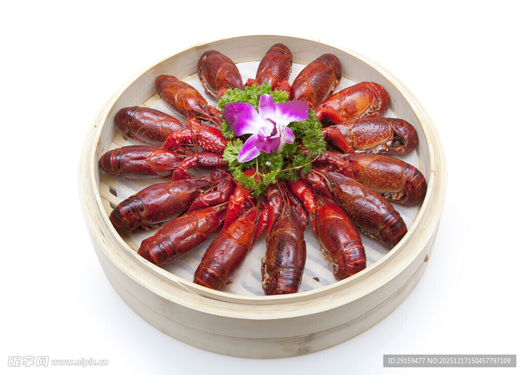 美味蒸笼小龙虾