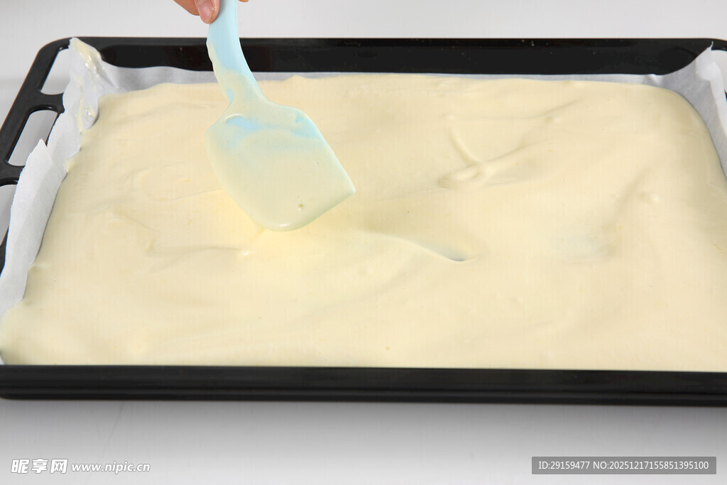 制作蛋糕面糊的过程