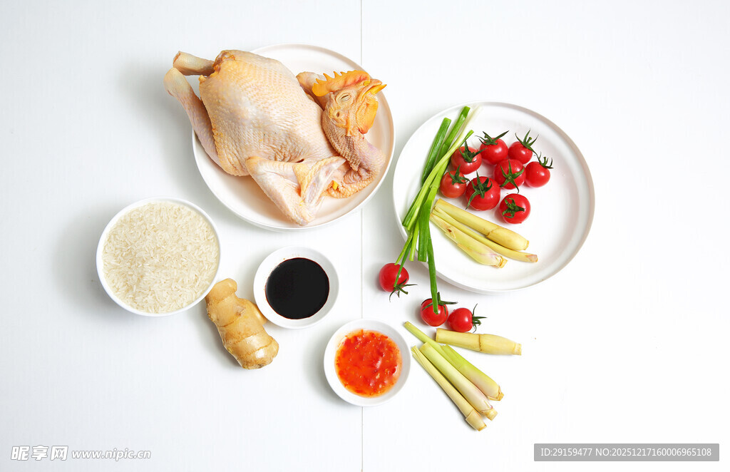 鸡肉烹饪食材组合