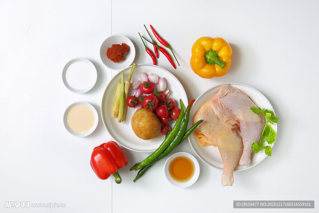 新鲜食材组合开启美味烹饪