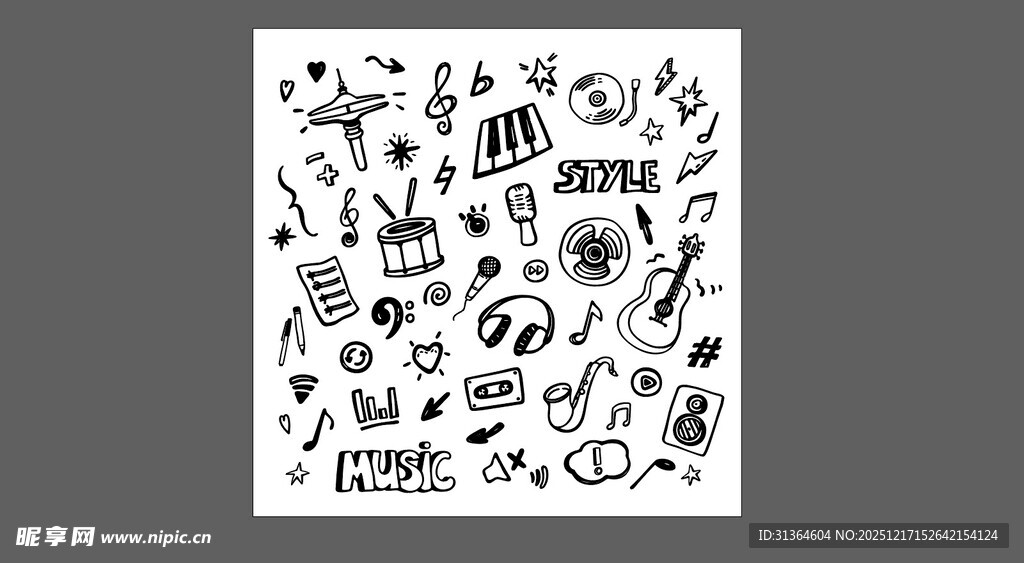 手绘涂鸦元素集合