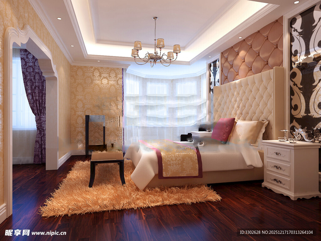 现代温馨卧室室内设计