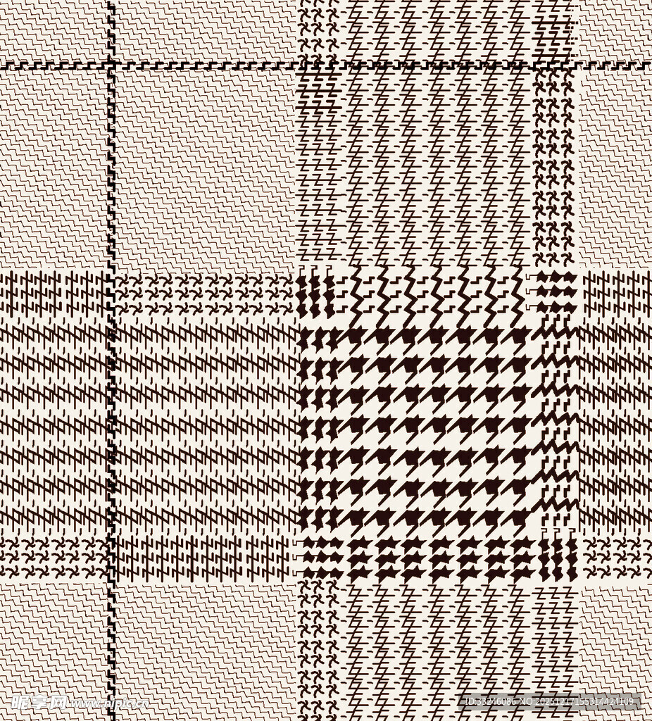 格子图案布料纹理特写