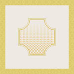 复古几何线条装饰图案方巾丝巾