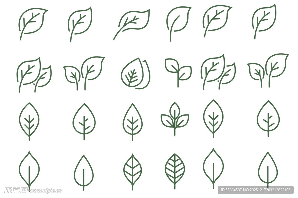 手绘简约树叶