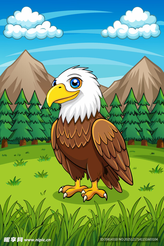草原上的白头鹰